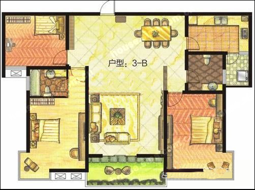 東方明珠 3室2廳2衛1廚1陽台137.04㎡