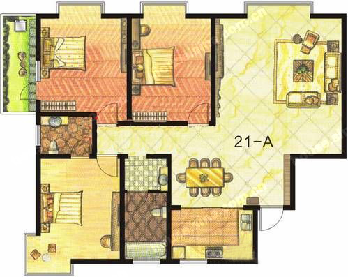 東方明珠 3室2廳2衛1廚1陽台151.56㎡