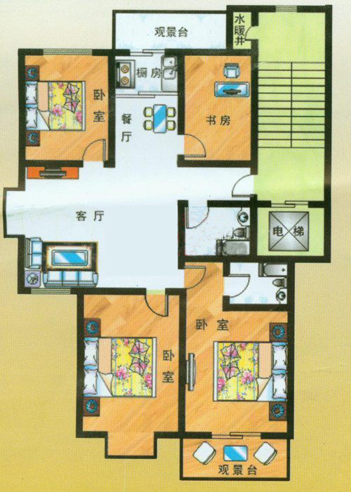 4室2廳1衛2廚1陽台 147㎡